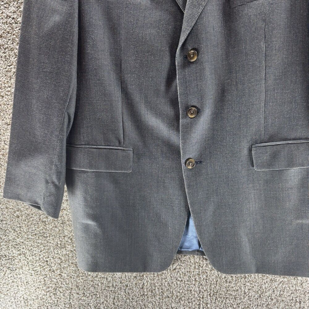 Vintage Ralph Ralph Lauren Blazer Men 48 Gray Wool Silk Union Made Double RL RRL - Picture 6 of 16
